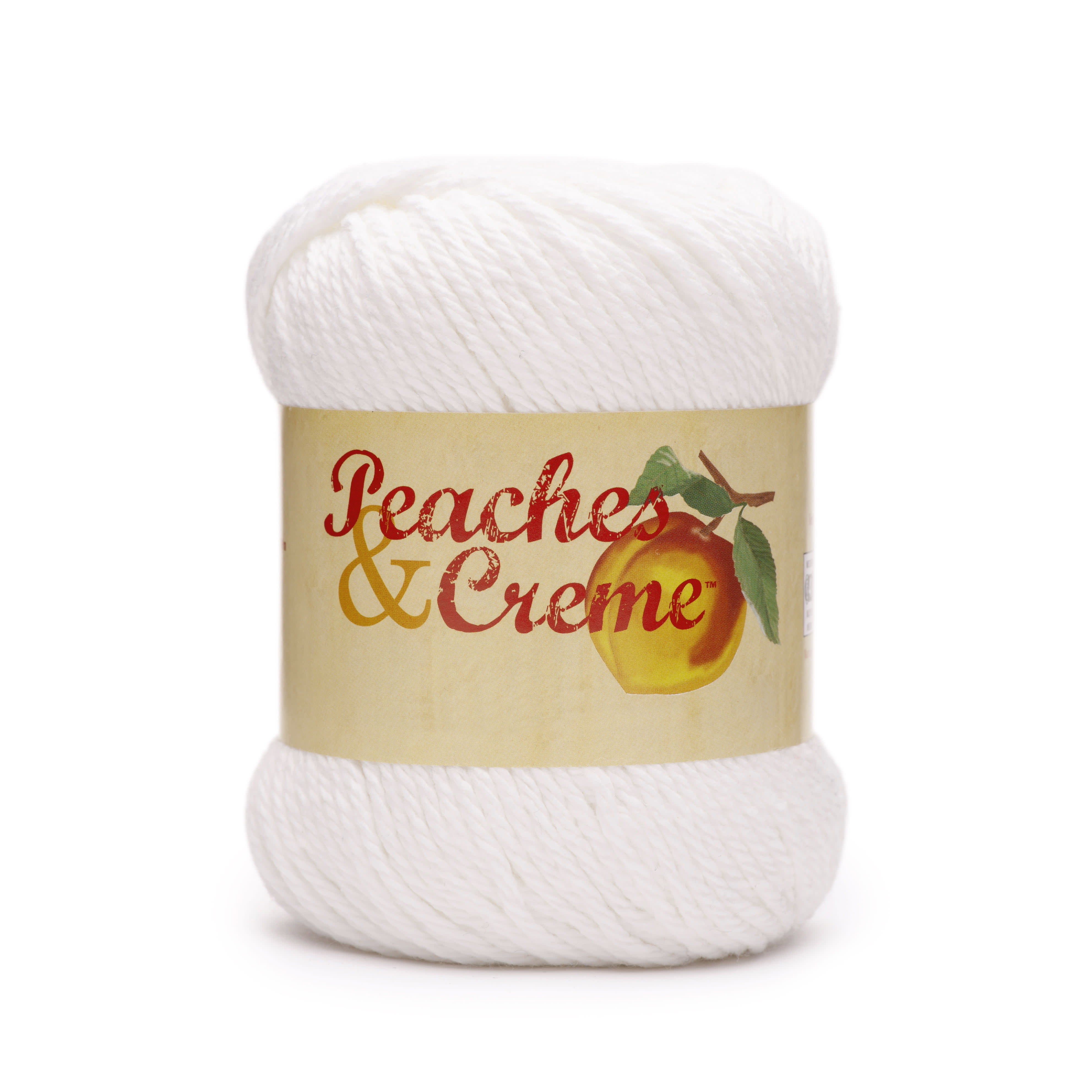 Peaches & Creme Solid 4 Medium Cotton Yarn, White 2.5oz/70.9g, 120 Yards -  DroneUp Delivery